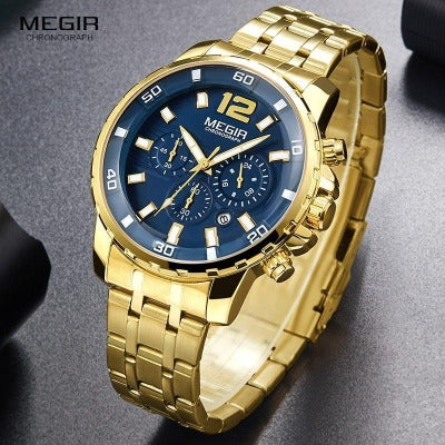 Relógio Megir Men's Gold - SHOPBOX BRASIL